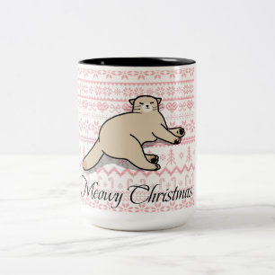 milde Weihnachtszeit-Tasse Zweifarbige Tasse