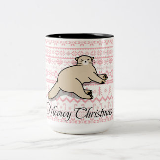 milde Weihnachtszeit-Tasse Zweifarbige Tasse