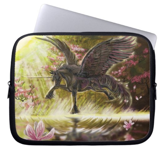 Mildern Sie Touch-winged unicorn~laptop Fall Laptopschutzhülle (Vorderseite)