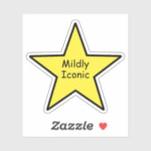 Mildly Iconic Star Sticker – Funny Minimal Sticker (Blatt)