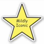 Mildly Iconic Star Sticker – Funny Minimal Sticker (Vorderseite)
