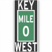 Mile 0 Key West Aufkleber (Vorderseite)