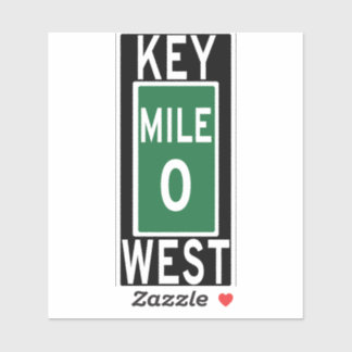 Mile 0 Key West Aufkleber
