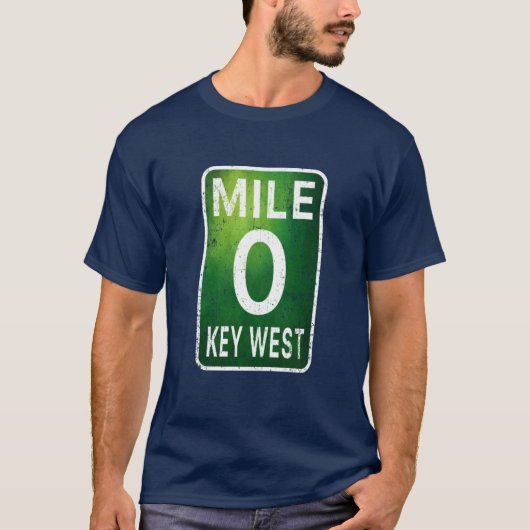 Mile 0 Key West Florida A1A Oversized T-Shirt (Vorderseite)