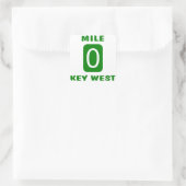 Mile 0 Key West Quadratischer Aufkleber (Tasche)