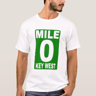 Mile 0-Key-West-Road-Schild T-Shirt