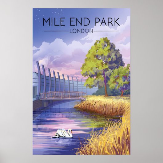 Mile End Park London Reiseplakat Poster (Vorne)