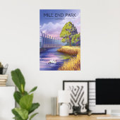 Mile End Park London Reiseplakat Poster (Heimbüro)