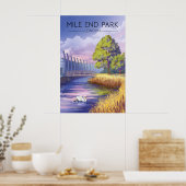 Mile End Park London Reiseplakat Poster (Küche)