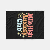 Mile High Anxiety Club Funny Design  Fleecedecke (Vorderseite (Horizontal))