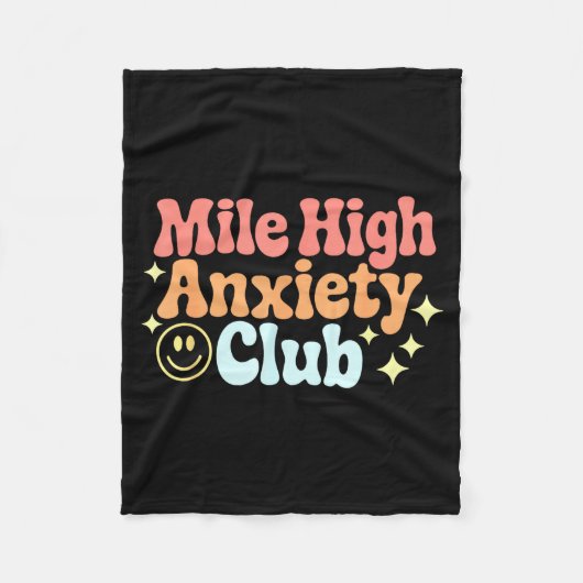Mile High Anxiety Club Funny Design  Fleecedecke (Vorderseite)