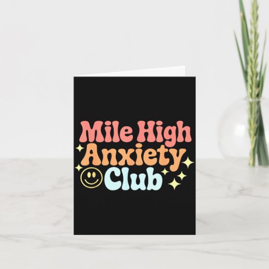 Mile High Anxiety Club Funny Design  Karte (Vorderseite)
