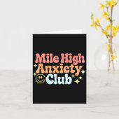 Mile High Anxiety Club Funny Design  Karte (Gelbe Blume)