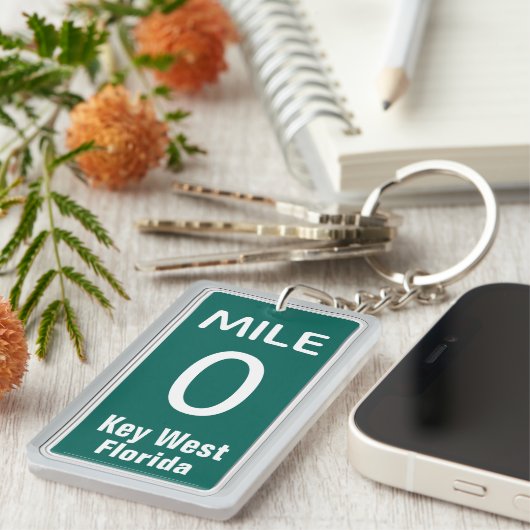 Mile Marker 0 Key West, FL Schlüsselanhänger (Vorderseite rechts)