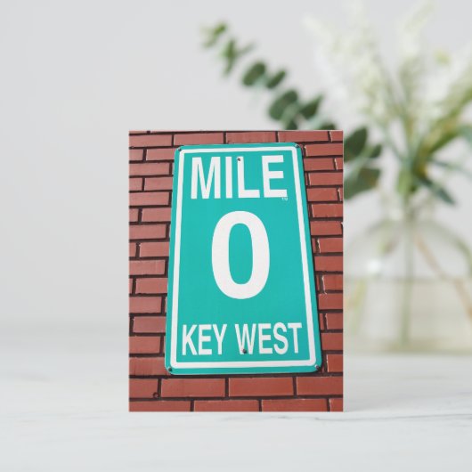 Mile Marker 0 Signer Key West Florida Postkarte (Stehend Vorderseite)