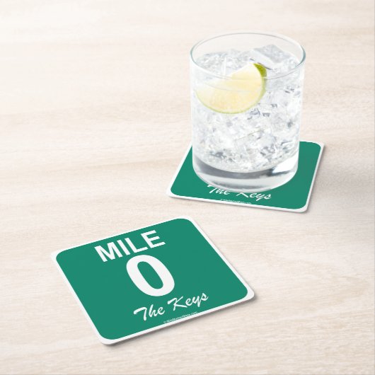 Mile Marker 0 Untersetzer für Rum Runners & Mojito (Vor Ort)