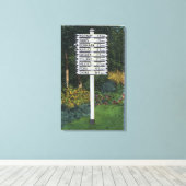 Mile Marker Sign Post Leinwanddruck (Insitu (Holzboden))