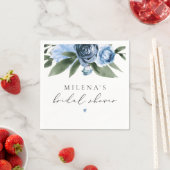 MILENA Dusty Blue Floral Brautparty Serviette (Beispiel)
