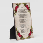 "Mileposts" ein Gedicht zum Jubiläum der Ehefrau Fotoplatte (Seite)