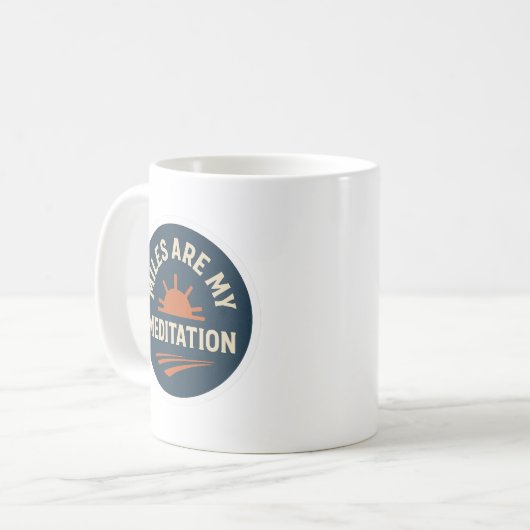 Miles Are My Meditation – Runner’s Coffee Mug Kaffeetasse (Vorderseite Links)