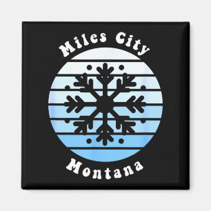 Miles City Montana Schneeflocke Weihnachten Winter Magnet