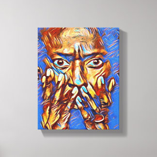 Miles Davis "Art Blue" Stretchierte Canvas Print Leinwanddruck