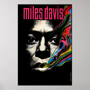 Miles Davis Jazz illustriertes Poster