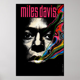 Miles Davis Jazz illustriertes Poster