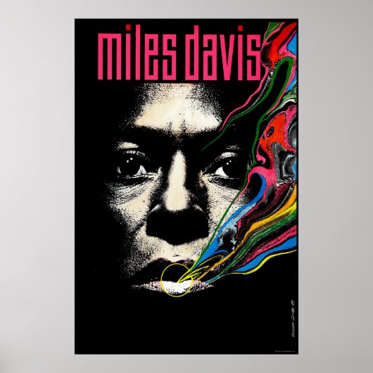 Miles Davis Jazz illustriertes Poster (Vorne)