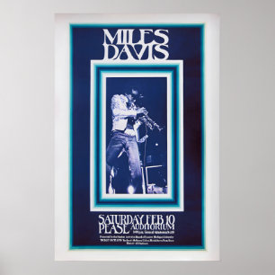 Miles-Davis-Konzerposter Vintage-Musikdruck 1 Poster