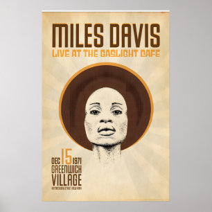 Miles Davis Live at the GasLight, Originaldruck Poster