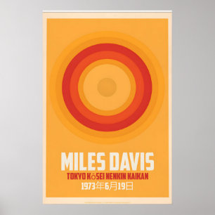 Miles Davis Live in Tokyo, Japan, Originaldruck Poster