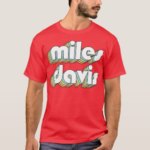 Miles Davis Retro Typografie Faded Style T-Shirt