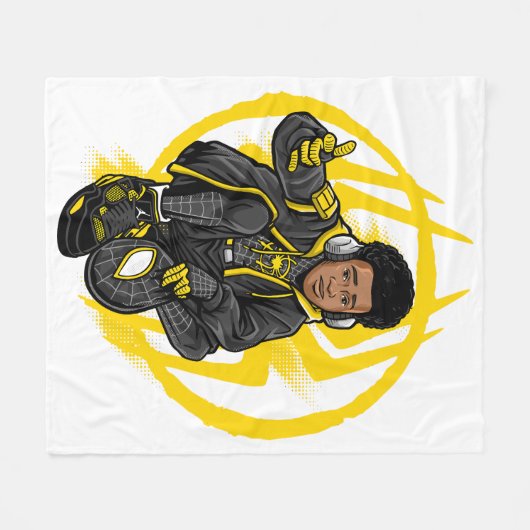 Miles Morales Fleecedecke (Vorderseite (Horizontal))