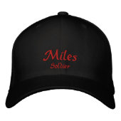 Miles Name Cap / Hat Bestickte Kappe (Vorderseite)