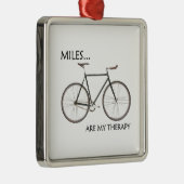 MIles sind meine Therapie Silbernes Ornament (Rechts)