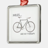 MIles sind meine Therapie Silbernes Ornament (Links)