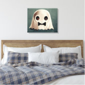 Miles The Friendly Ghost ・ Niedliche Halloween Art Leinwanddruck (Insitu (Schlafzimmer))