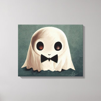 Miles The Friendly Ghost ・ Niedliche Halloween Art Leinwanddruck