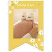 Milestone 1st Birthday Photo White Daisy Wimpelkette (Zweite Fahne)