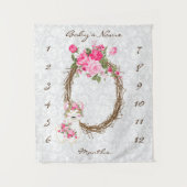 Milestone Baby Foto Prop. Wandteppich (Vorderseite)