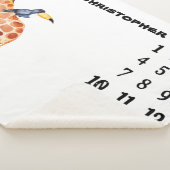 Milestone Baby von afrikanischen Tieren Sherpadecke (3/4)