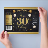 Milestone Birthday Gold Black Chip Bag Wrappers Flyer (Hand)