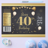 Milestone Birthday Gold Black Chip Bag Wrappers Flyer (Einzeln)