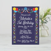 Milestone Birthday Invite Einladung (Stehend Vorderseite)