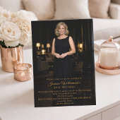 Milestone birthday photo elegant einladung