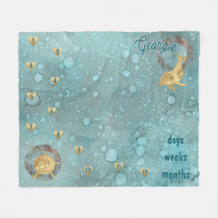 Milestone Dolphin Baby Fleecedecke