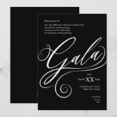 Milestone Gala Invitation Einladung (Vorne/Hinten)