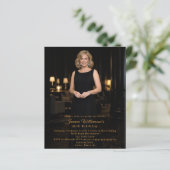Milestone gold photo birthday invitation (Stehend Vorderseite)