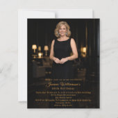 Milestone gold photo birthday invitation (Vorderseite)